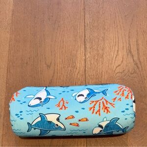 Blue Shark Print Pencil Case
